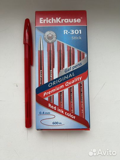 Ручки шариковые и гелевые (красные и другие цвета)