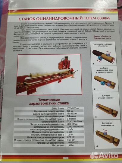 Оцилиндровочный станок терем 8000М