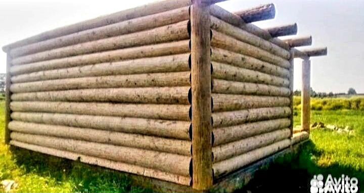 Сруб бани 6х4+2 (строганое бревно)с доставкой