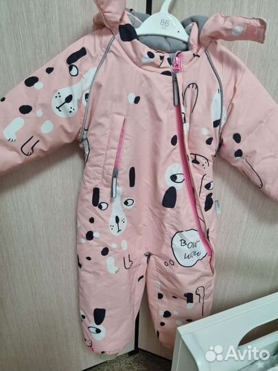 Зимний комбинезон для девочки 80 86