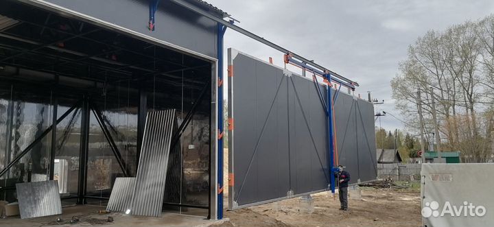 Сушильные камеры древесины - откатные ворота