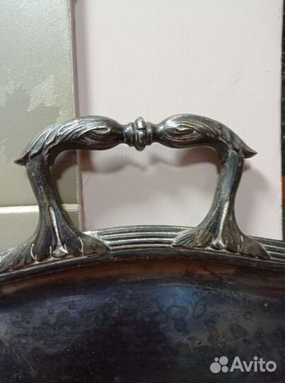 Старинный поднос 54х67(80) см, Fraget