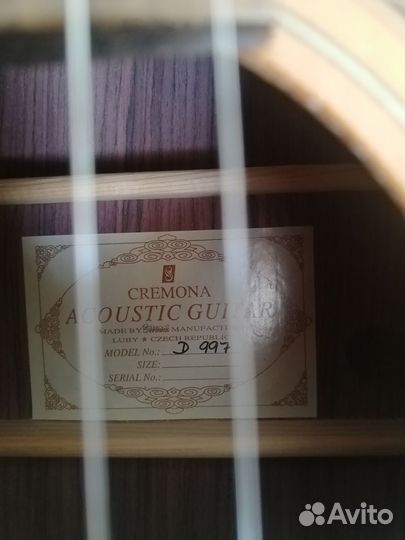 Аккустическая гитара cremona strunal Чехия