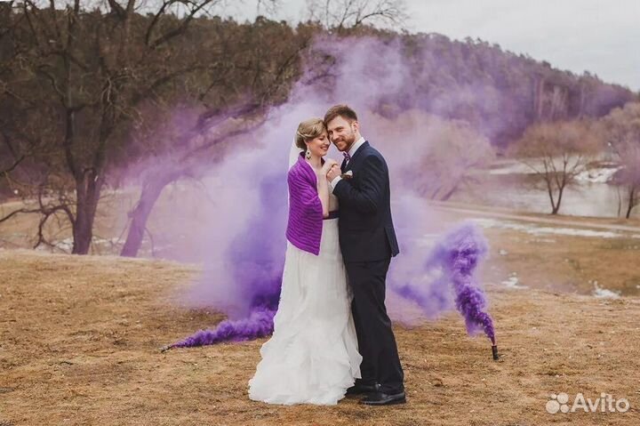Цветной дым для фотосессий густой