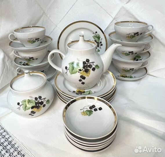Сервиз чайный Дулево «Смородина« 26 предметов