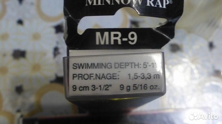 Воблеры Rapаla Minnow Rap MR-9 оригинал