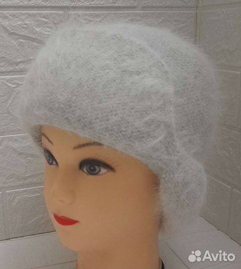 Шапки женские из ангоры, меха и шерсти зимнии