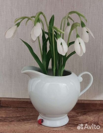 Цветы подснежники холодный фарфор