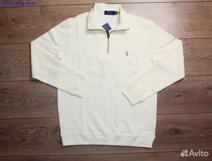 Polo Ralph Lauren молочный джемпер полузамок (Арт.47041)