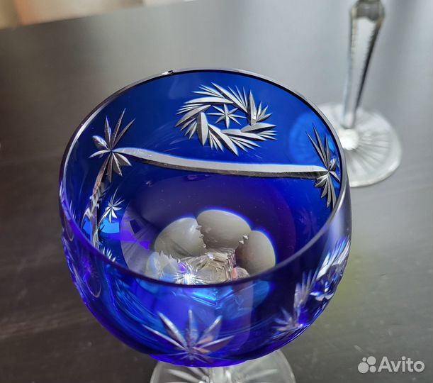 Бокалы Германия, цветной хрусталь, винтаж