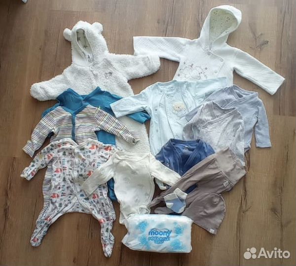 Вещи пакетом на мальчика 1-3 месяца