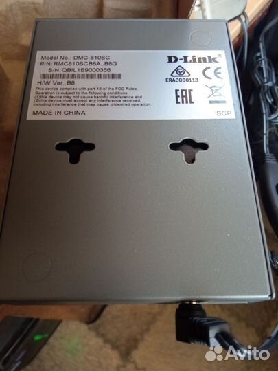 Медиаконвертер D-Link DMC-810SC