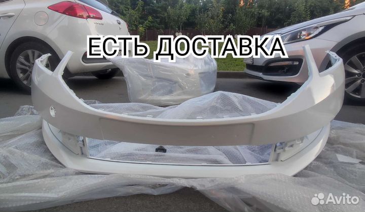 Skoda Octavia A7 бампер передний в цвет белый