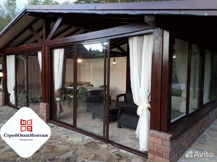 Остекление террасы остекление веранды