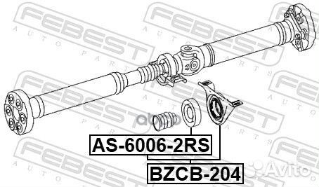 Подшипник подвесной карданного вала bzcb204 Febest