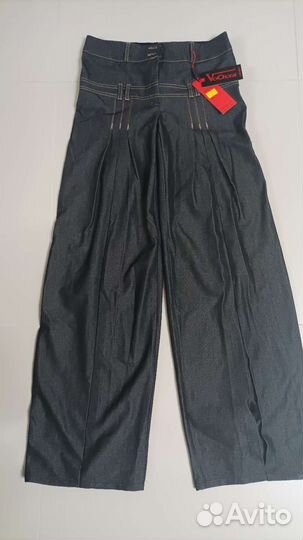 Брюки на высокой талии новые 34