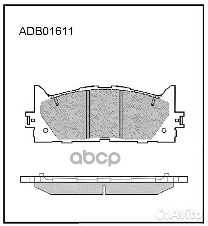 Колодки тормозные дисковые перед ADB01611 A