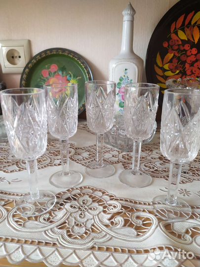 Хрустальные рюмки на ножке СССР