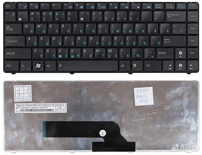 Клавиатура для ноутбука Asus K40 K40AB K40AC K40AD