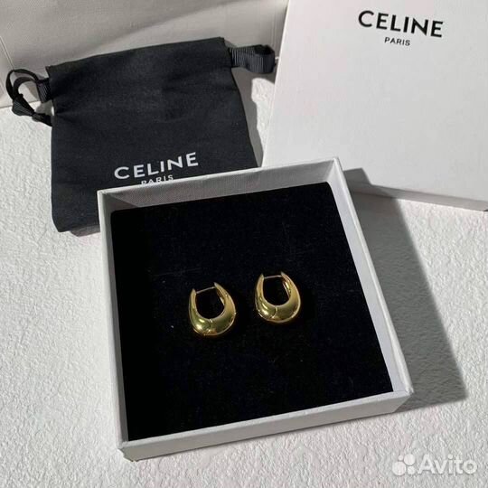 Золотые серьги Celine