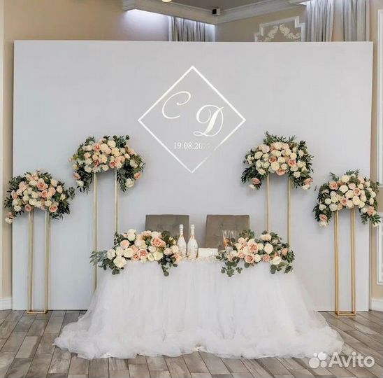 Свадебное оформление, фотозона, флористика