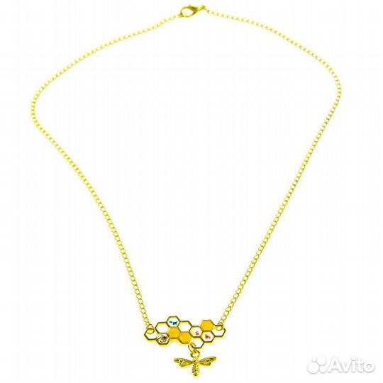Кулон соты с пчелкой