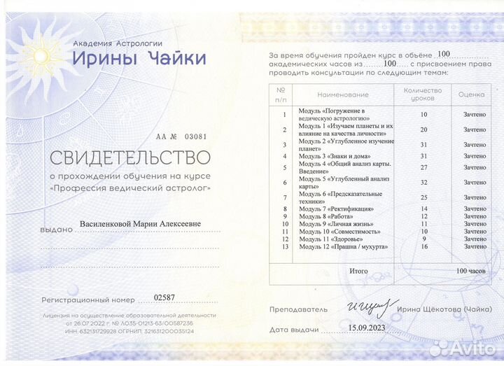 Ведический Астролог/Натальная карта/Гороскоп