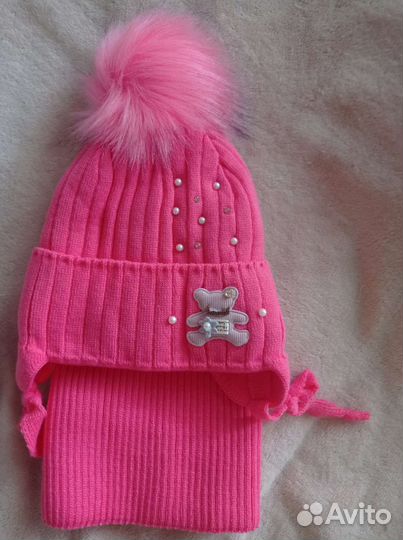 Комплект шапка, шарф