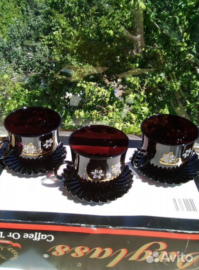 Чайный сервиз, закалённое стекло - бронь