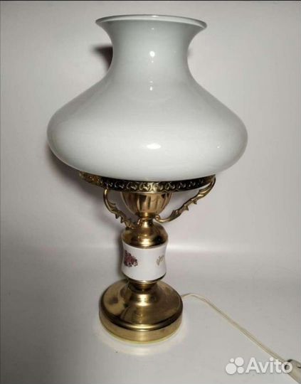 Настольная лампа латунь, СССР, под керосинку