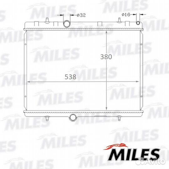 Радиатор охлаждения Peugeot 307