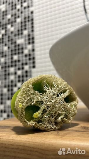 Натуральное массажное мыло с люффой