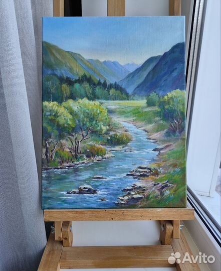 Картина маслом на холсте Горный Алтай