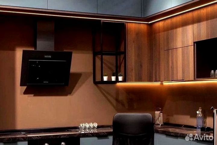 Кухня угловая на заказ.мдф фасады