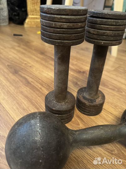 Гантели чугунные