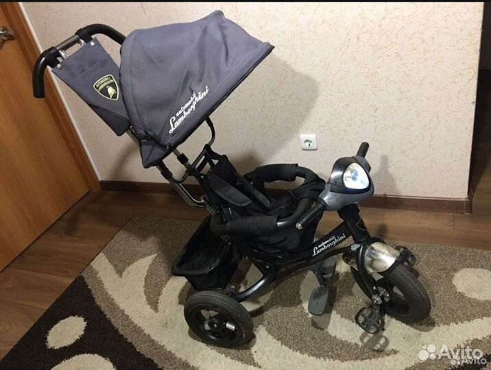 Велосипед с родительской ручкой Lamborghini