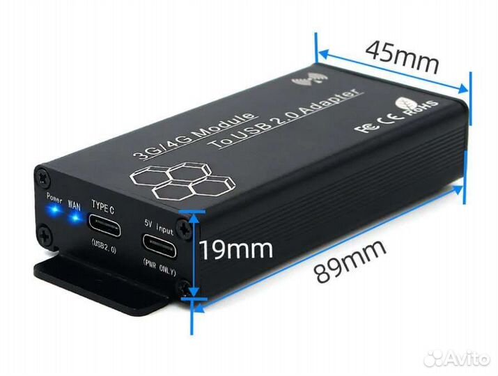 Переходник (адаптер) M.2-USB для LTE-A модемов
