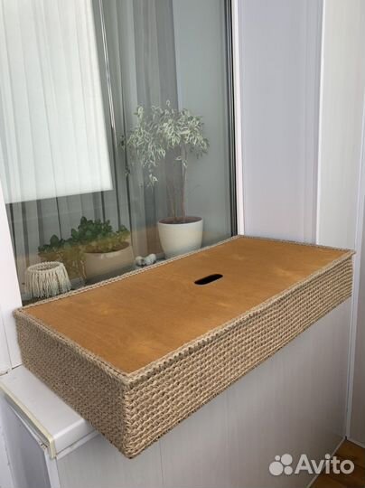 Корзина из джута на каркасе