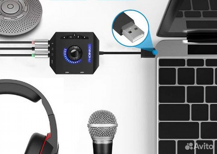 Внешняя USB Звуковая карта phoinikas PS4 7.1