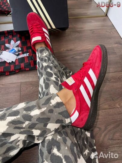 Кеды Adidas Samba Spezial красные натуральные