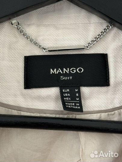 Льняной, женский пиджак Mango