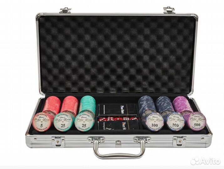 Покерный набор 300 фишек с керамическими фишками