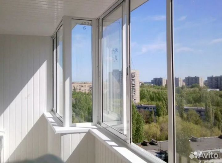 Застекление балкона с обшивкой