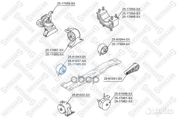 25-17865-SX подушка двигателя передняя Suzuki