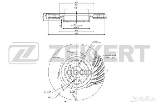 Диск торм. перед. лев. Porsche Macan 14- bs-650