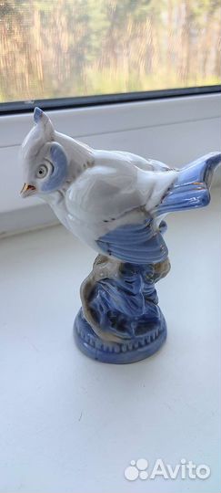 Статуэтка синица. 1950-60 года. Фарфор