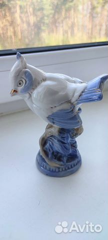 Статуэтка синица. 1950-60 года. Фарфор