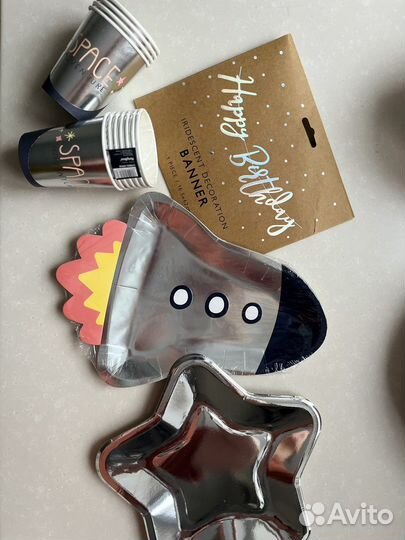 Посуда для вечеринки в стиле космос