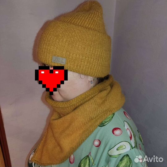 Женская шапка,комплект