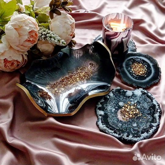 Изделия из эпоксидной смолы, посуда, подарки